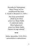 Koronka do krwawych łez Maryi  - 2